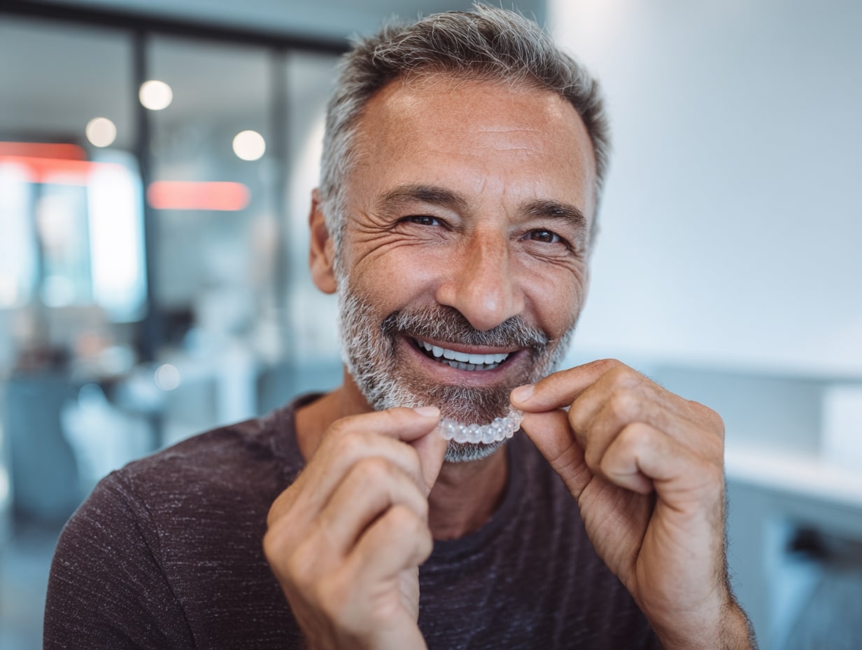 Individuell angepasste Knirschschiene zur Behandlung von CMD in der Zahnarztpraxis Farida Rauschning in Seelze bei Hannover – funktionelle Schienentherapie zum Schutz der Zähne.